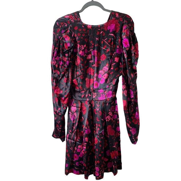 NWT Sabina Musayev Danica Dark Floral Mini Dress - Picture 6 of 7
